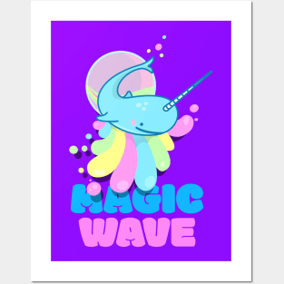 Unicorn Whale Posters and Art